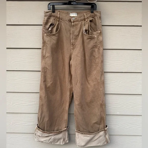 We the Free Final Countdown Cuffed Low Rise Jeans TUMBLEWEED 29 - Picture 5 of 16